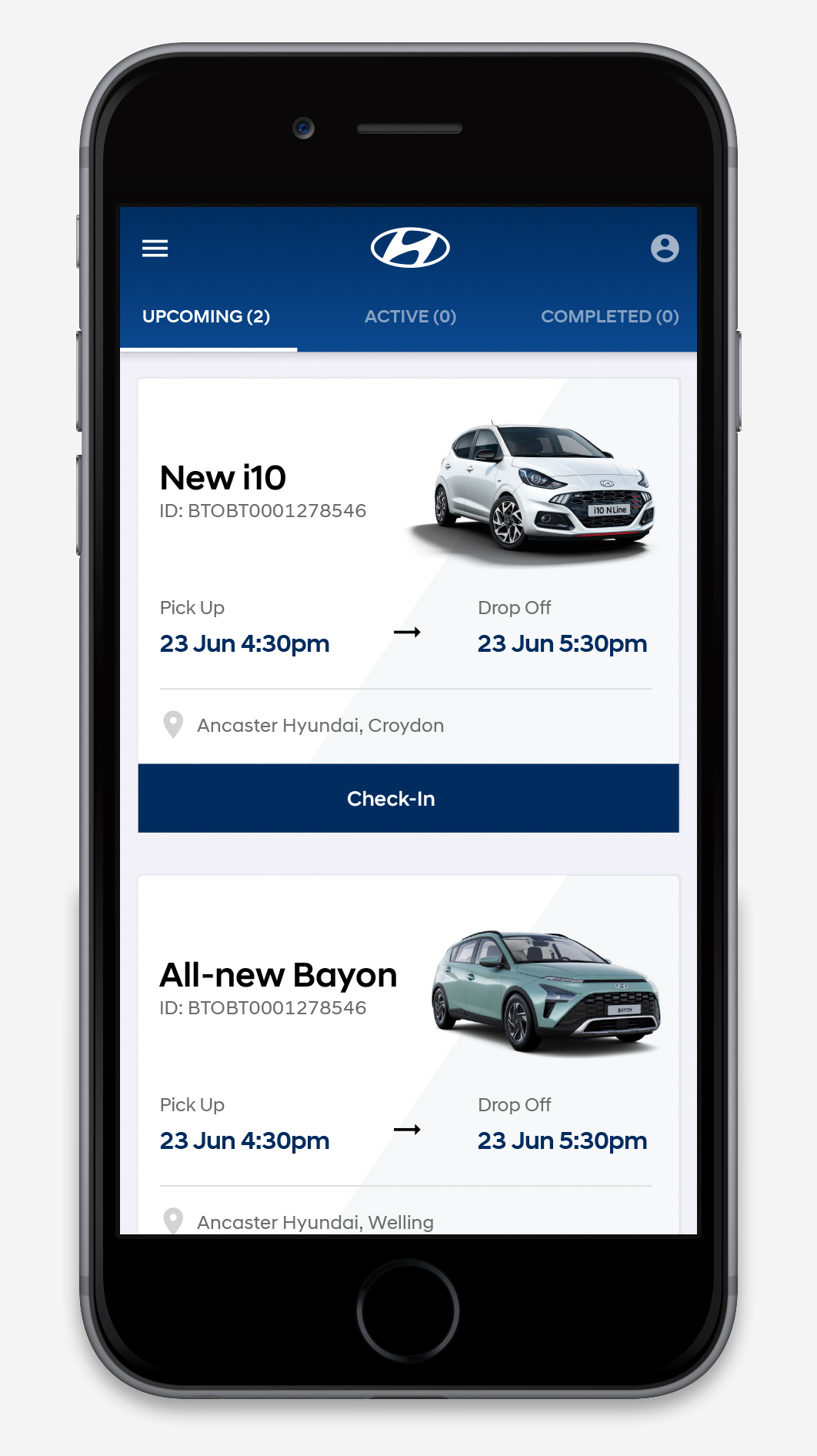 All of the upcoming bookings